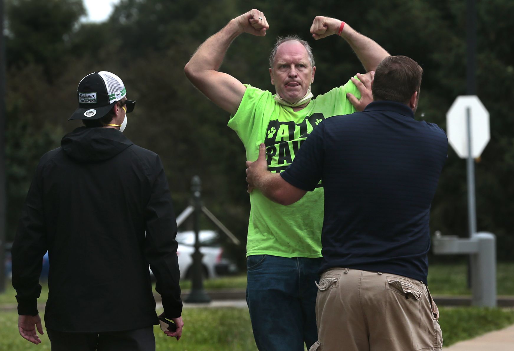 Protest over statue of St. Louis' namesake
